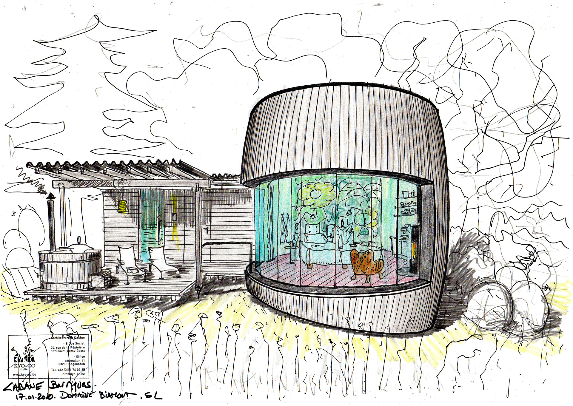 Croquis d'une barrique